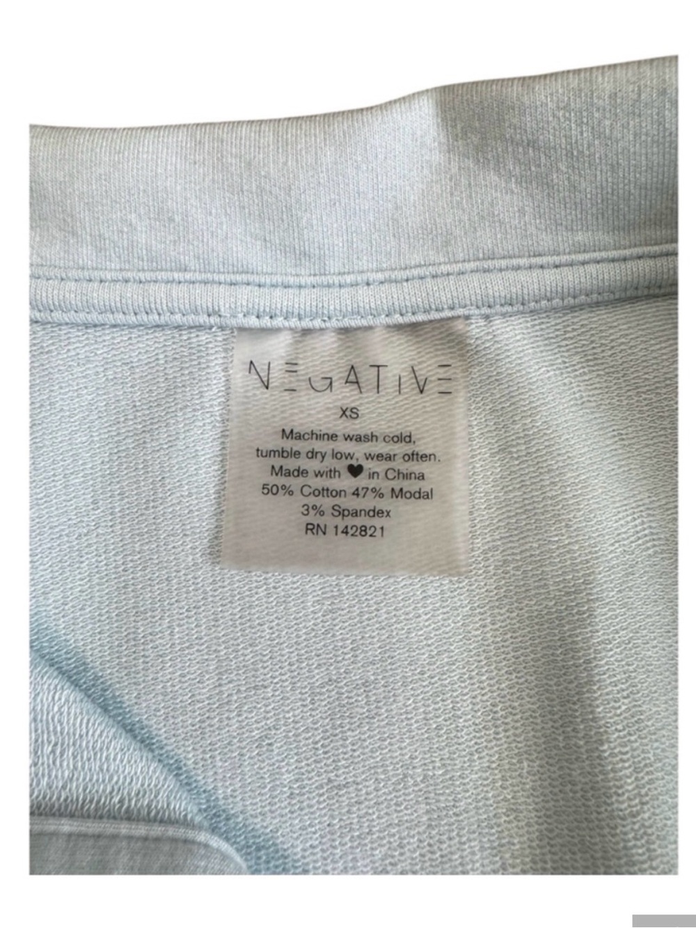 NEGATIVE | Club Pullover and Flare Pant Set in Glacier Blue, Size XS - Picture 10 of 11